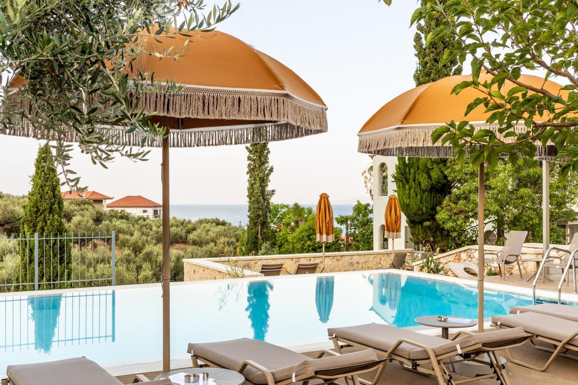 Olympia Zervea Studios With Pool - Apartment Кардамили Экстерьер фото